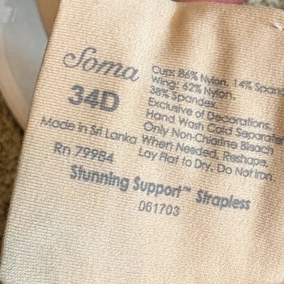 Soma Stunning Support strapless bra - Picture 3 of 3